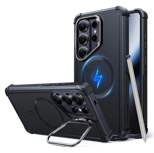 ESR Cyber Tough Case with Stash Stand เคสกันกระแทก ขาตั้งในตัว สำหรับ Galaxy S26 Ultra