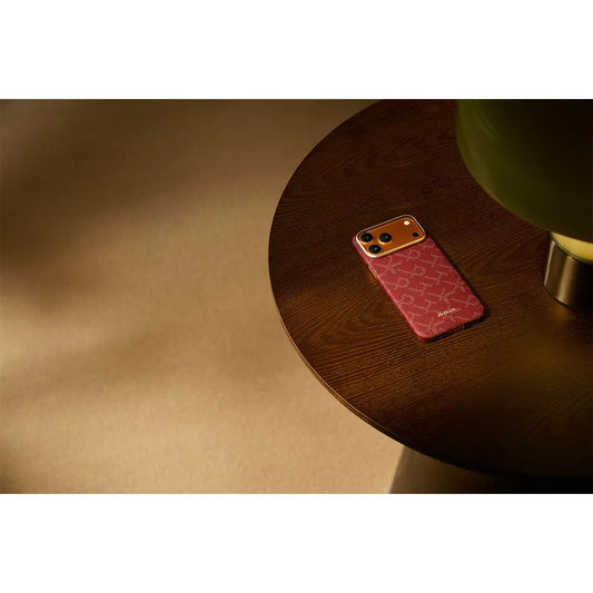 Pitaka Ultra-Slim Case เคสเส้นใยอะรามิดระดับพรีเมียม สำหรับ 17 Pro /17 Pro Max - สี Red/Gold