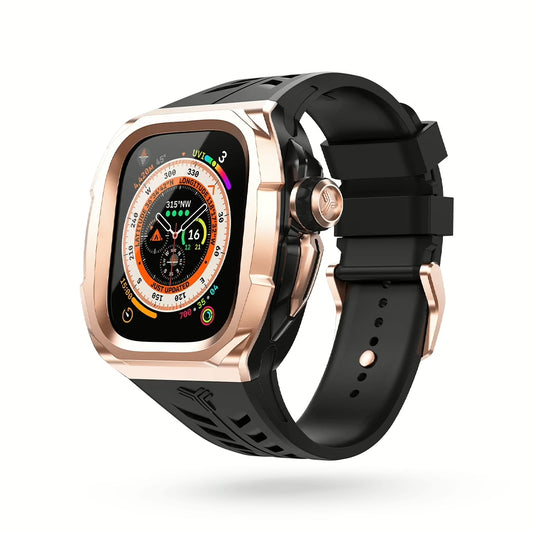 Y24 SÖDER เซ็ตเคสและสายนาฬิกาสำหรับ Apple Watch (49mm) – สี Black/Rose Goldป
