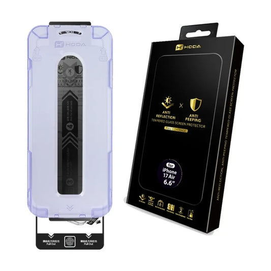Hoda Anti-Peeper(AP) with Anti-Reflection (AR) Tempered Glass ฟิล์มกระจกกันแอบมอง สำหรับ iPhone 17 Air/ 17 Pro/ 17 Pro Max