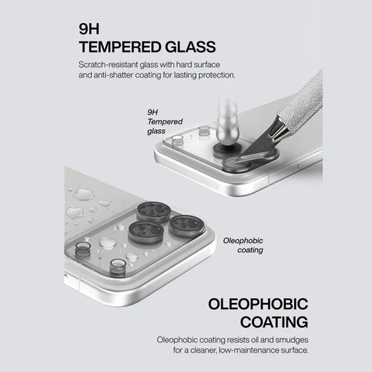 Ples Camera Lens Full Edge Coverage กระจกเลนส์กล้องสำหรับ iPhone 17 / 17 Air / 17 Pro / 17 Pro Max (พร้อมชุดทำความสะอาด)