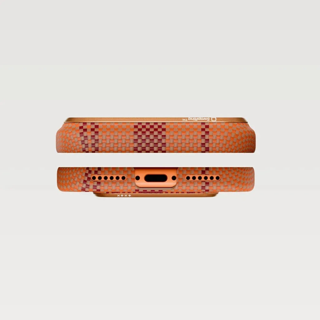 Pitaka Flora in Grid Edge Case เคสเส้นใยอะรามิด สำหรับ 17 Pro /17 Pro Max - สี Cloud Dusk