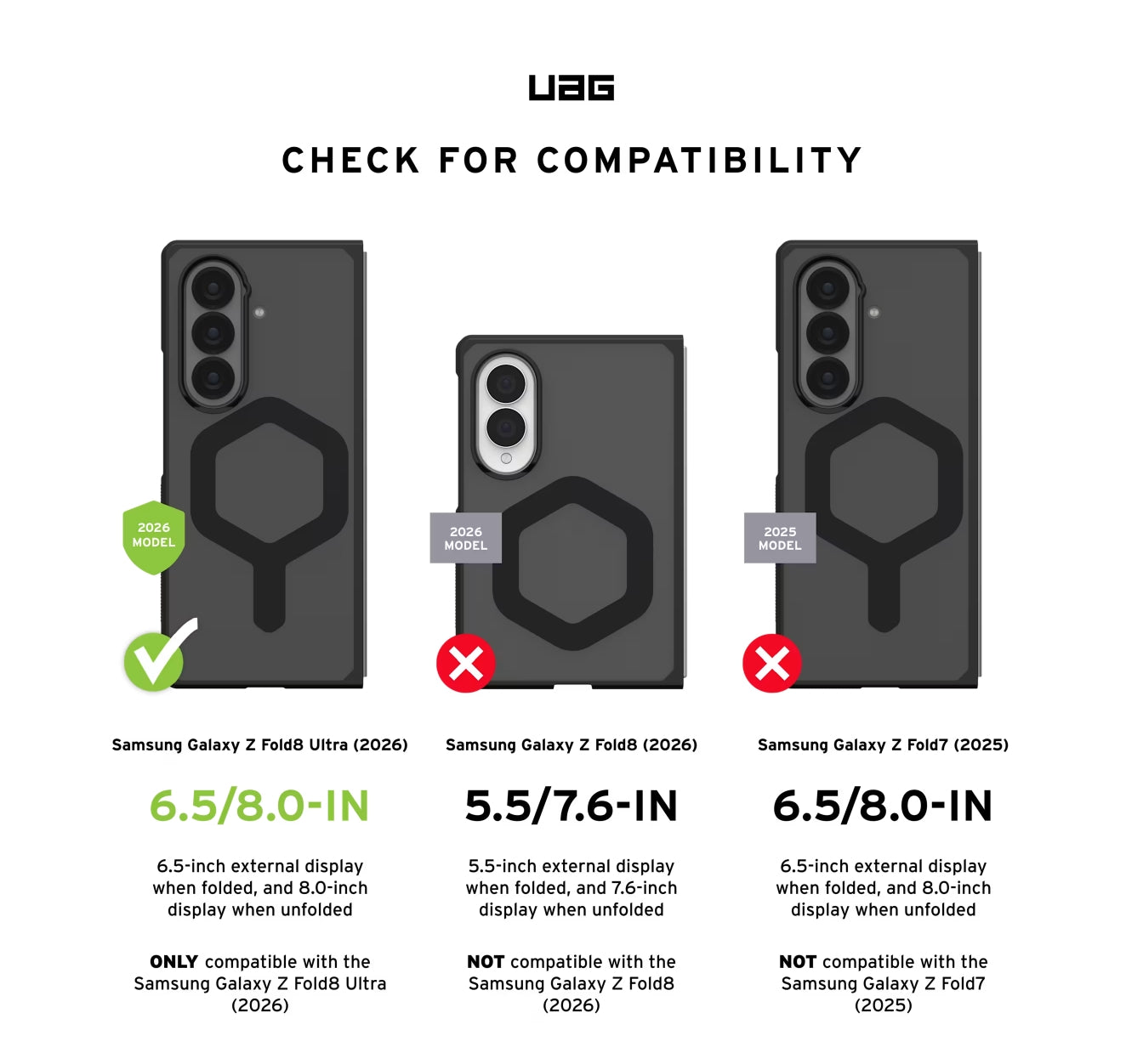 UAG Mouve (Magnetic) เคสกันกระแทก สำหรับ Galaxy Z Fold 8 Ultra - สี Ice