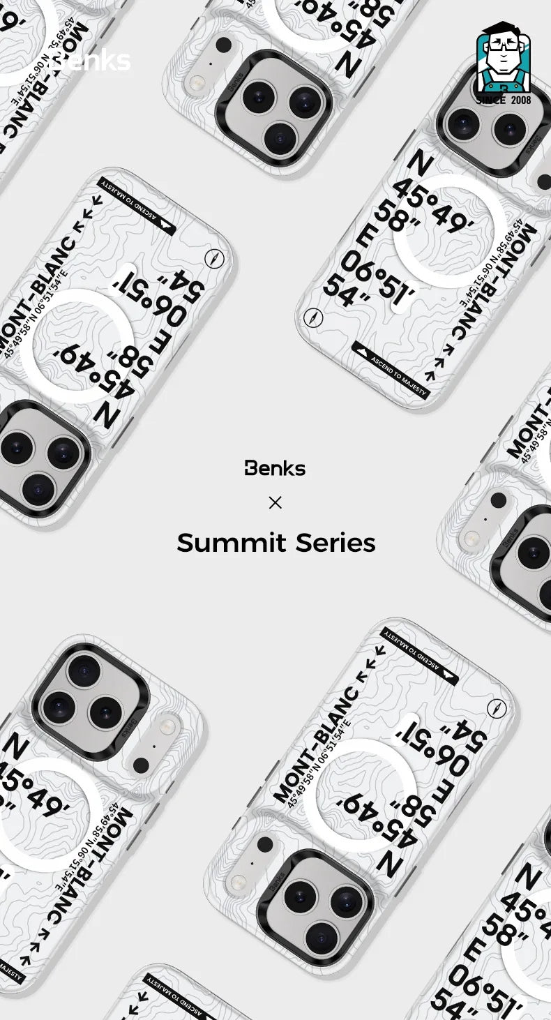 Benks Summit-Mt. Blanc with Camera Control เคสกันกระแทกสำหรับ iPhone 17 Pro / 17 Pro Max