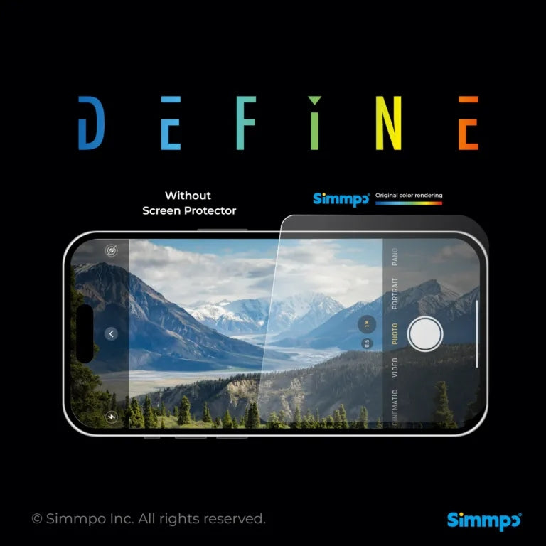 Simmpo Anti Blue Light (Privacy) ฟิล์มกระจกสำหรับ iPhone 17 / 17 Air / 17 Pro / 17 Pro Max / 16 Pro Max กรองแสงสีฟ้า