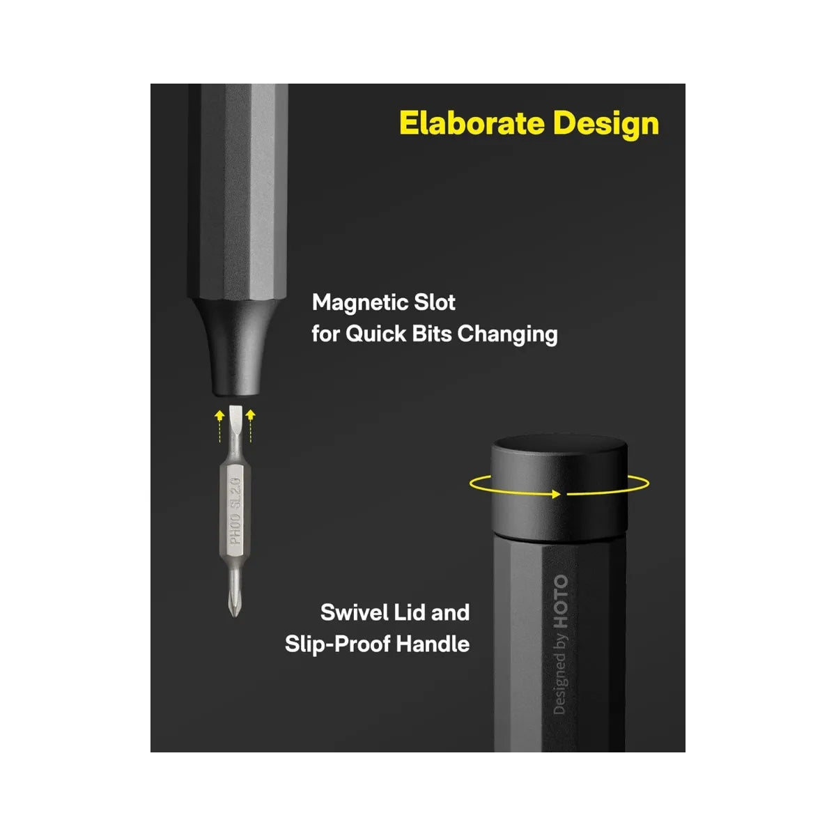HOTO 24-in-1 Precision Screwdriver ชุดไขควงทรงปากกาสำหรับพกพา พร้อมแม่เหล็ก