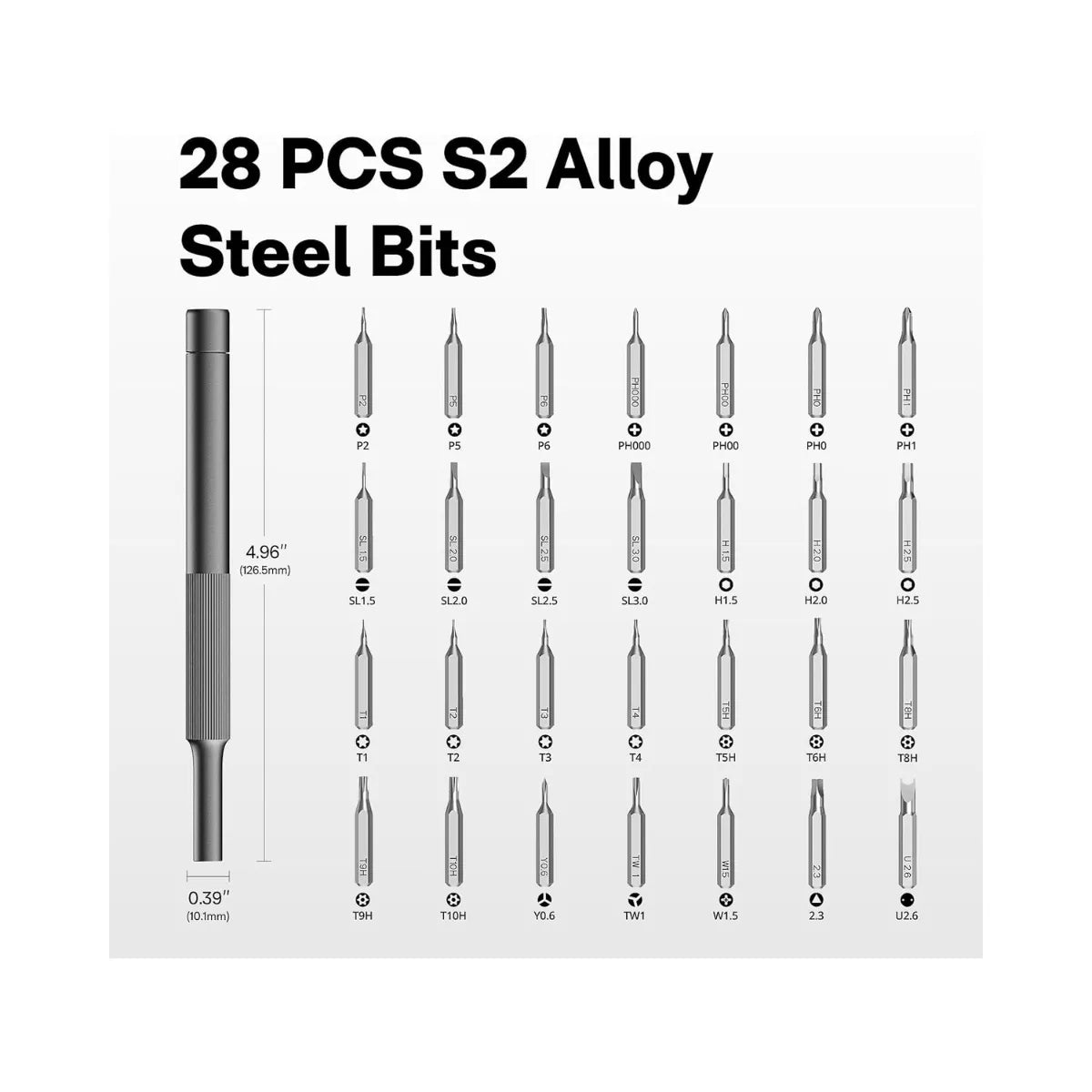 HOTO 28-in-1 Precision Screwdriver Set ชุดไขควงความแม่นยำ ชุดเครื่องมือขนาดเล็ก สำหรับแว่นตา นาฬิกา