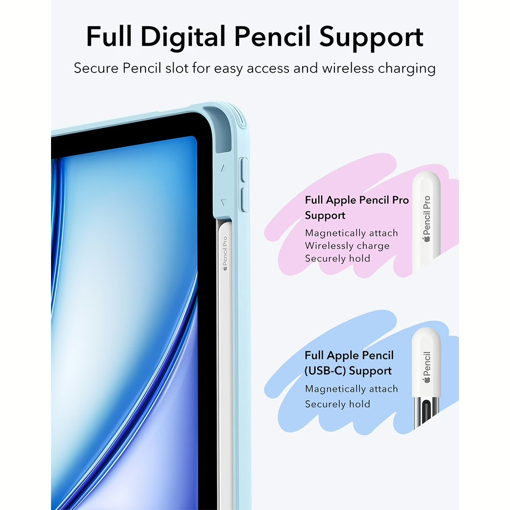 ESR Flip Magnetic Case (Pencil Holder) เคสสไตล์ฝาพับ สำหรับ iPad Air 11″ Gen 7 (2025/2024)