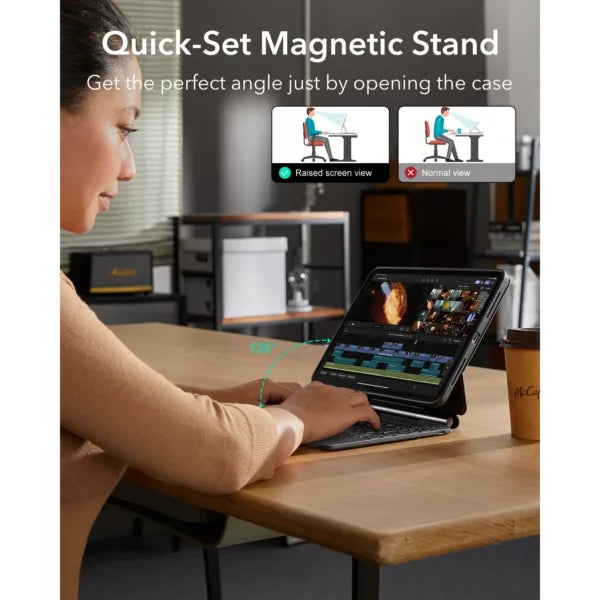 ESR Rebound Magnetic Keyboard Case 360 เคสคีย์บอร์ด สำหรับ iPad Air 11″ Gen 7 (2025/2024) / iPad Pro 11″ (4th-1st Gen)