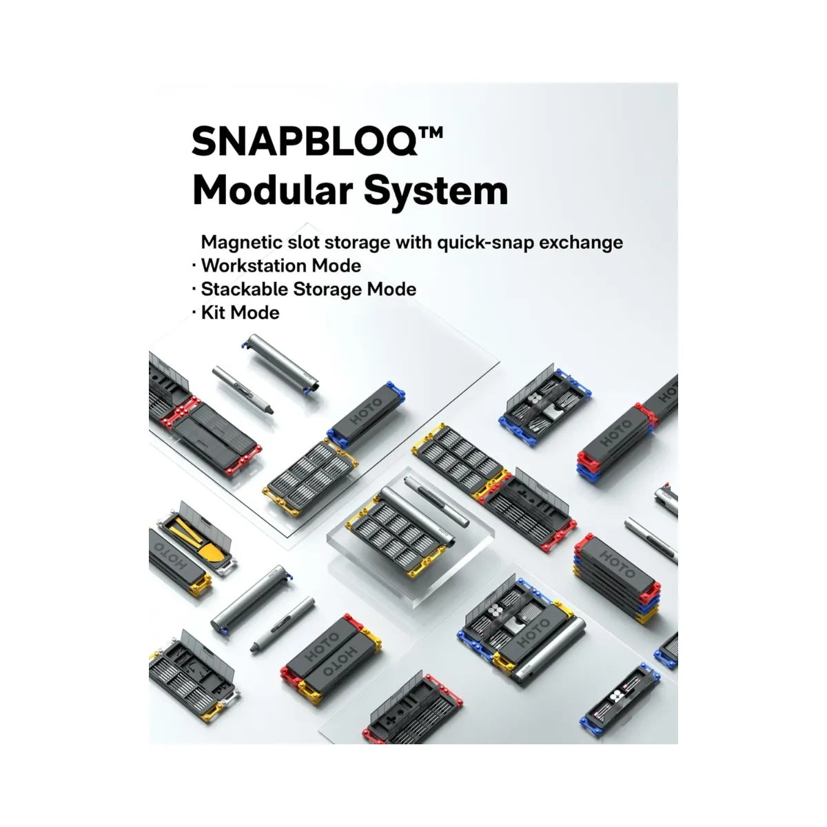 HOTO SNAPBLOQ™ S-A01 Electric Precision Screwdriver Master Set (56-Piece) ไขควงไฟฟ้าขนาดเล็ก