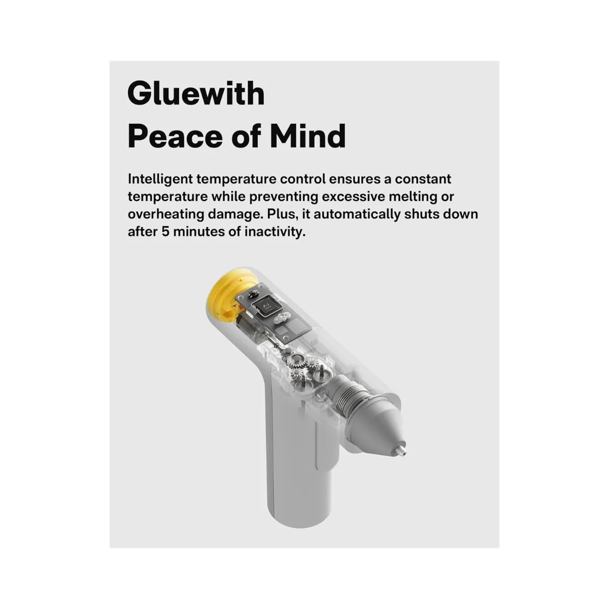 HOTO EasyFlow Hot Glue Gun ปืนกาวร้อนไร้สาย พร้อมแท่งกาว 40 แท่ง อุ่นเร็วใน 30 วินาที แบต 3000mAh