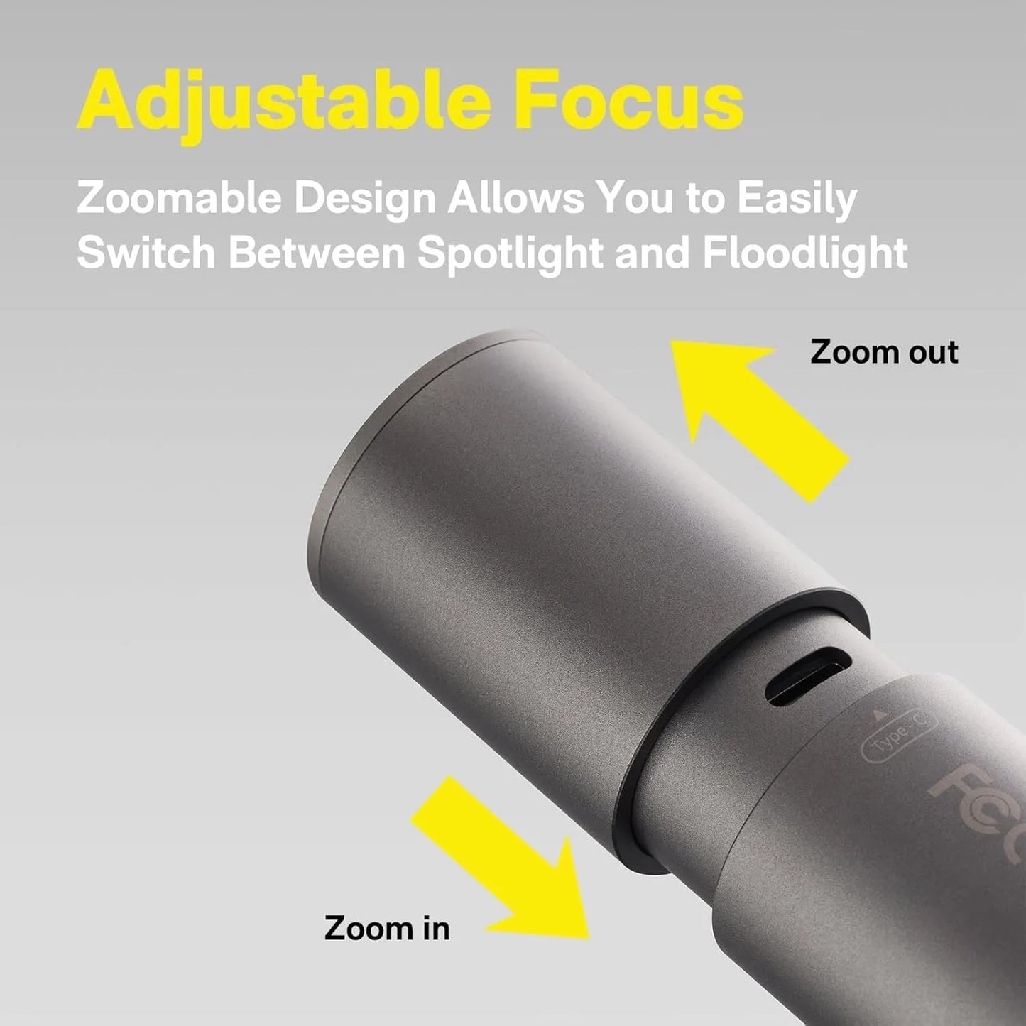 HOTO Flashlight Lite ไฟฉายแบบซูมได้ ใช้หลอด LED ความสว่าง 1000 ลูเมน เหมาะสำหรับการแคมป์ปิ้ง