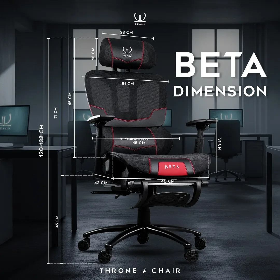 Tengu Ozama Beta Ergonomics Gaming Chair เก้าอี้สุขภาพดีไซน์เกมมิ่ง รับน้ำหนัก 150 กก