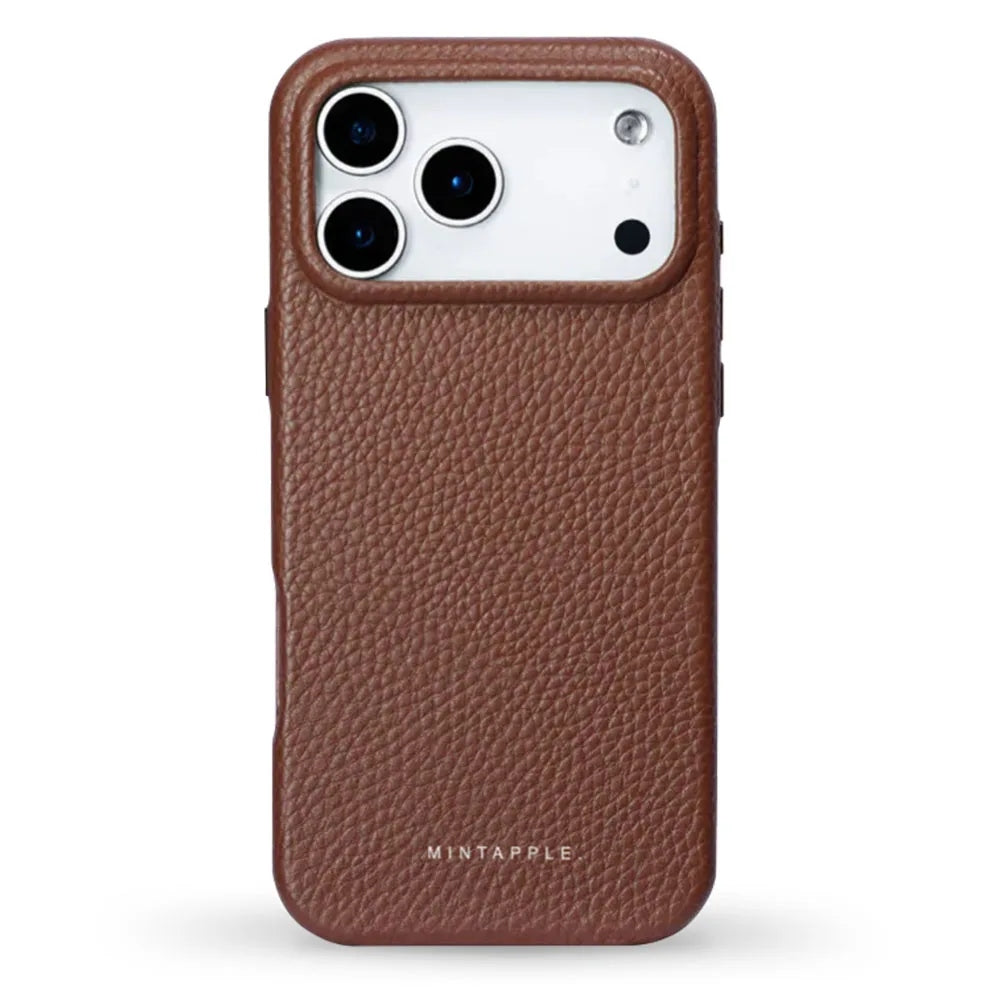 MINTAPPLE. Top Grain Leather Case เคสกันกระแทกสำหรับ iPhone 17 Pro / 17 Pro Max