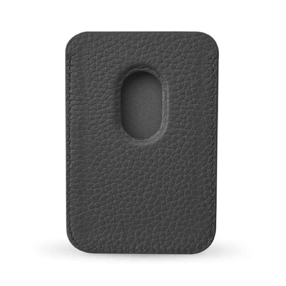 MINTAPPLE. Top Grain Leather Magsafe Wallet ที่เก็บบัตรติดหลังมือถือ วัสดุหนังวัว Italian
