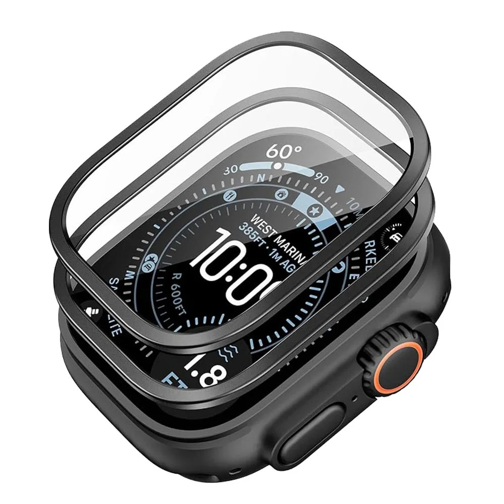 ESR Armorite Protection ฟิล์มกระจกสำหรับ Apple Watch Ultra 1/2/3 (49mm) สี Black (2ชิ้น)