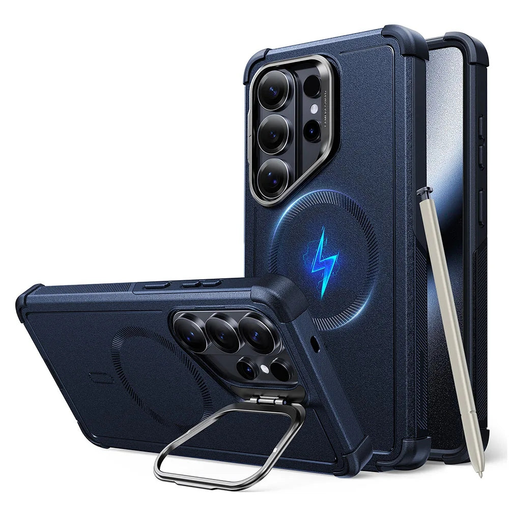 ESR Cyber Tough Case with Stash Stand เคสกันกระแทก ขาตั้งในตัว สำหรับ Galaxy S26 Ultra