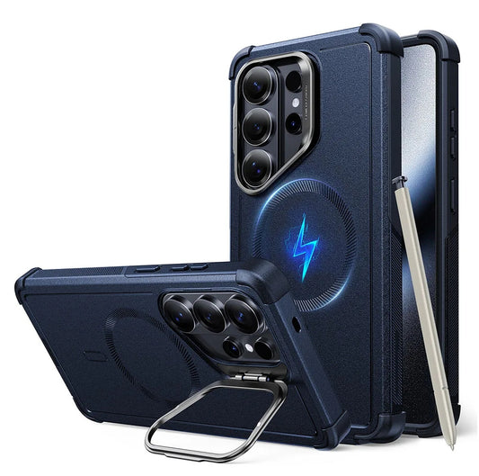 ESR Cyber Tough Case with Stash Stand เคสกันกระแทก ขาตั้งในตัว สำหรับ Galaxy S26 Ultra