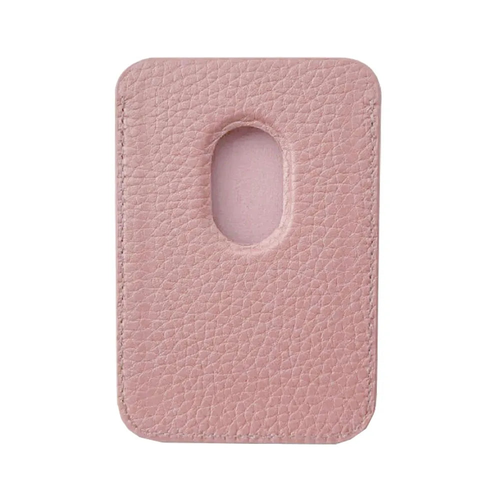 MINTAPPLE. Top Grain Leather Magsafe Wallet ที่เก็บบัตรติดหลังมือถือ วัสดุหนังวัว Italian