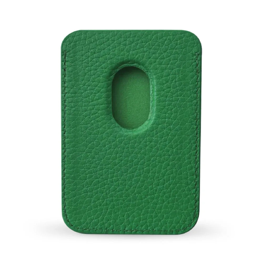 MINTAPPLE. Top Grain Leather Magsafe Wallet ที่เก็บบัตรติดหลังมือถือ วัสดุหนังวัว Italian