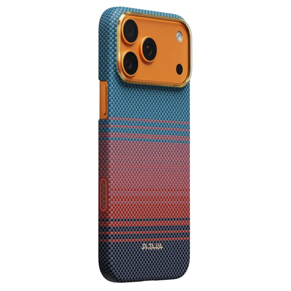 Pitaka Sunset 2.0 Edge Case เคสเส้นใยอะรามิด สำหรับ 17 Air /17 Pro /17 Pro Max สี California Dream