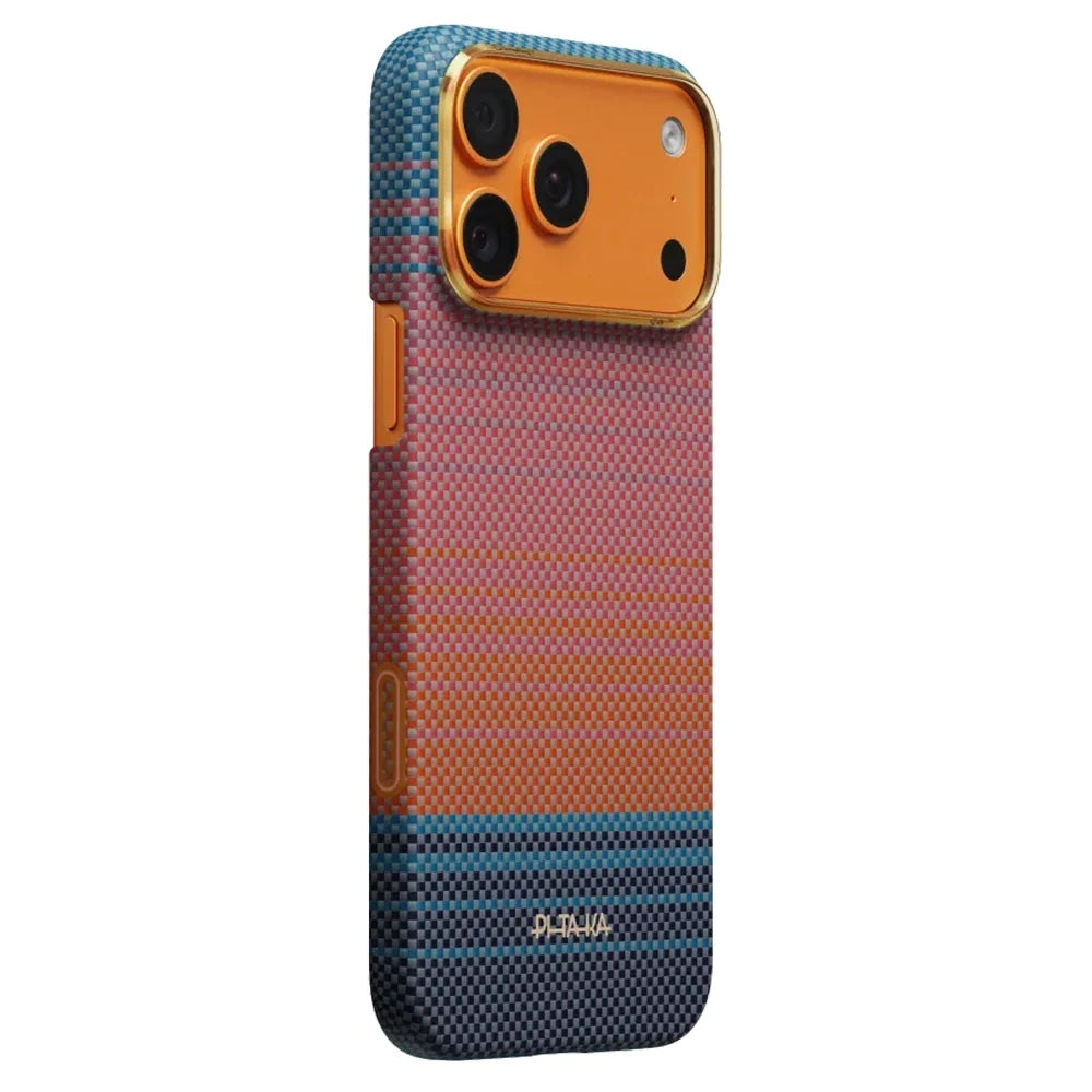 Pitaka Sunset 2.0 Edge Case เคสเส้นใยอะรามิด สำหรับ 17 Air /17 Pro /17 Pro Max สี California Dream