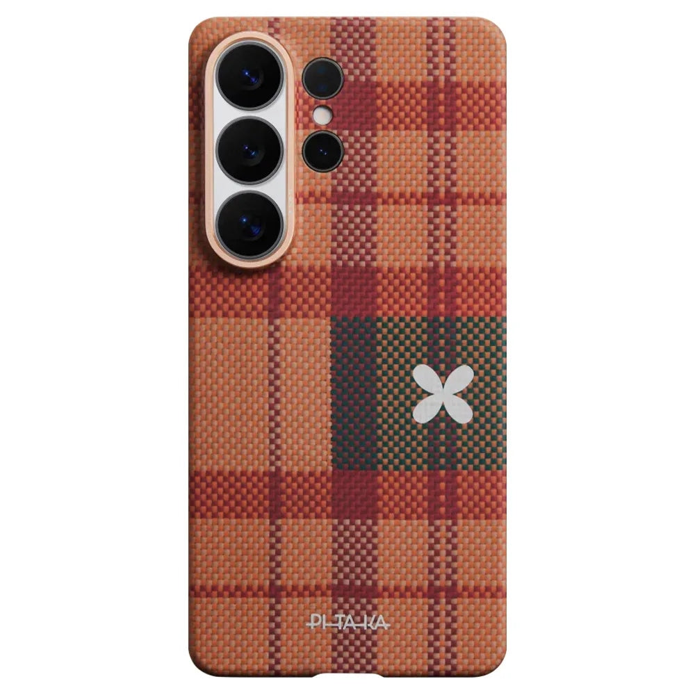 Pitaka Flora in Grid Edge Case เคสเส้นใยอะรามิด สำหรับ Galaxy S26 Ultra – สี Cloud Dusk