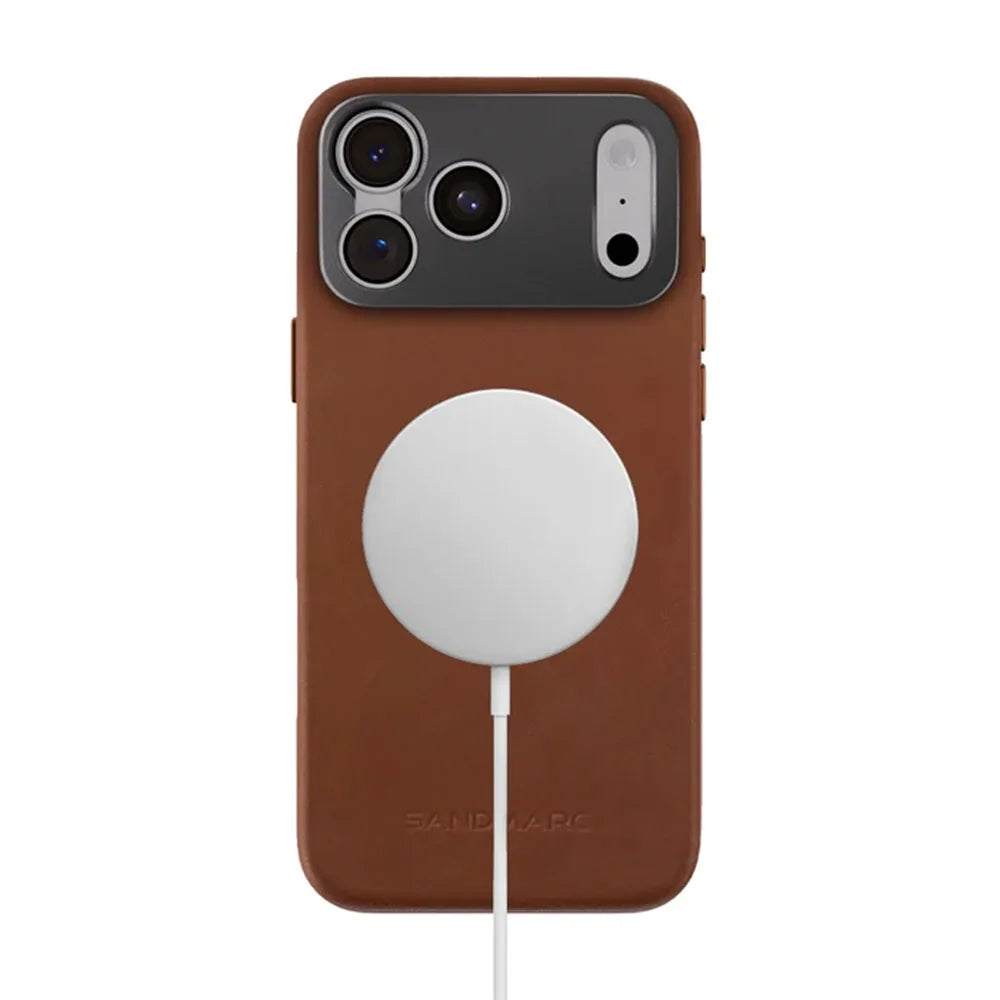 Sandmarc Pro Leather Case เคสกันกระแทกสำหรับ iPhone 17 Pro Max สี Tan