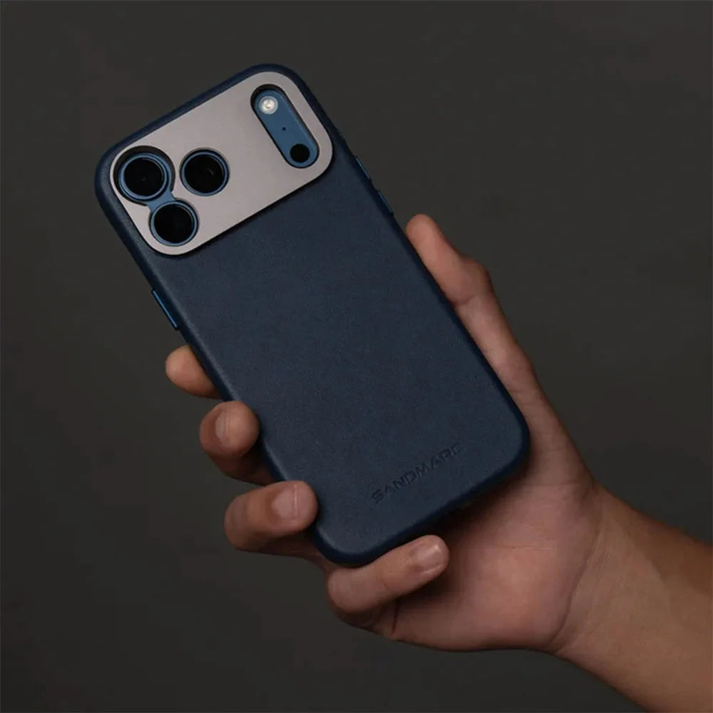 Sandmarc Pro Leather Case เคสกันกระแทกสำหรับ iPhone 17 Pro Max สี Navy