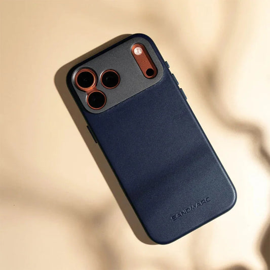 Sandmarc Pro Leather Case เคสกันกระแทกสำหรับ iPhone 17 Pro Max สี Navy