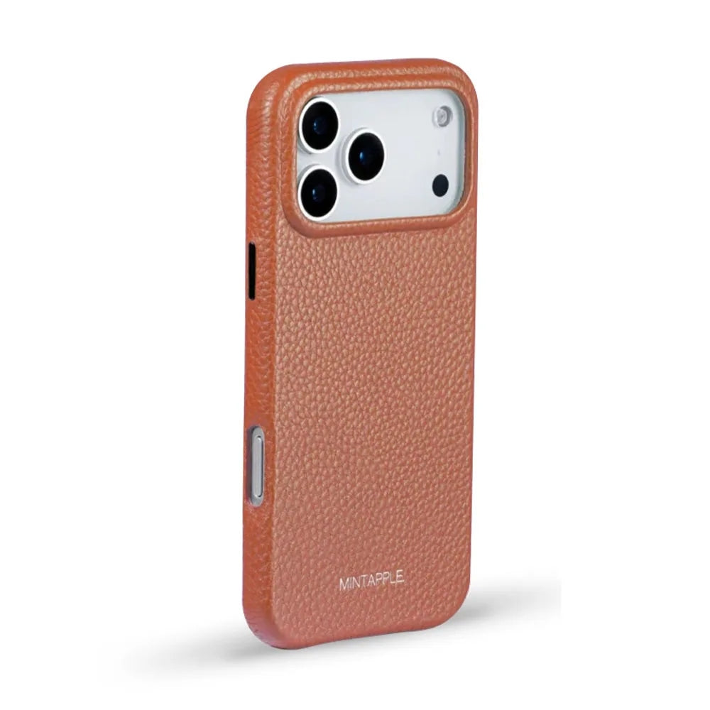 MINTAPPLE. Top Grain Leather Case เคสกันกระแทกสำหรับ iPhone 17 Pro / 17 Pro Max