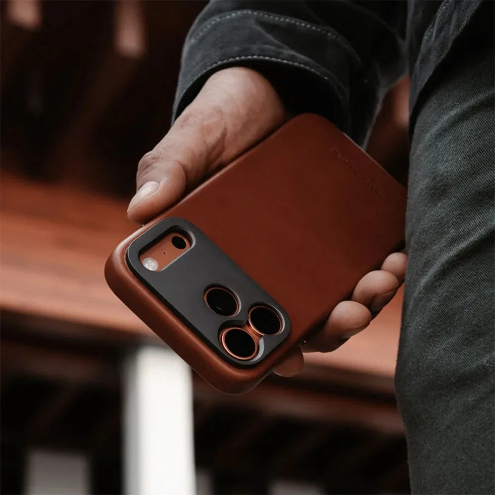 Sandmarc Pro Leather Case เคสกันกระแทกสำหรับ iPhone 17 Pro Max สี Tan