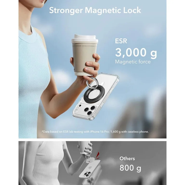 ESR Dual-Side Magnetic Phone Grip Stand 360 ขาตั้งแหวนแม่เหล็ก สี Black