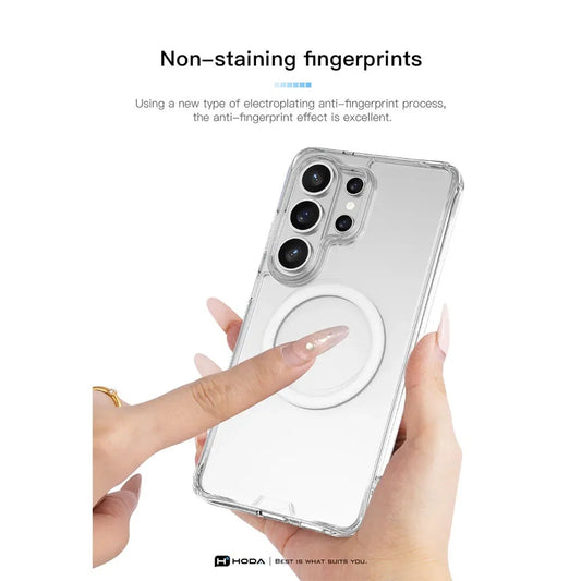 Hoda Crystal Pro (Magnetic) เคสกันกระแทก สำหรับ Galaxy S26 Ultra สี Clear