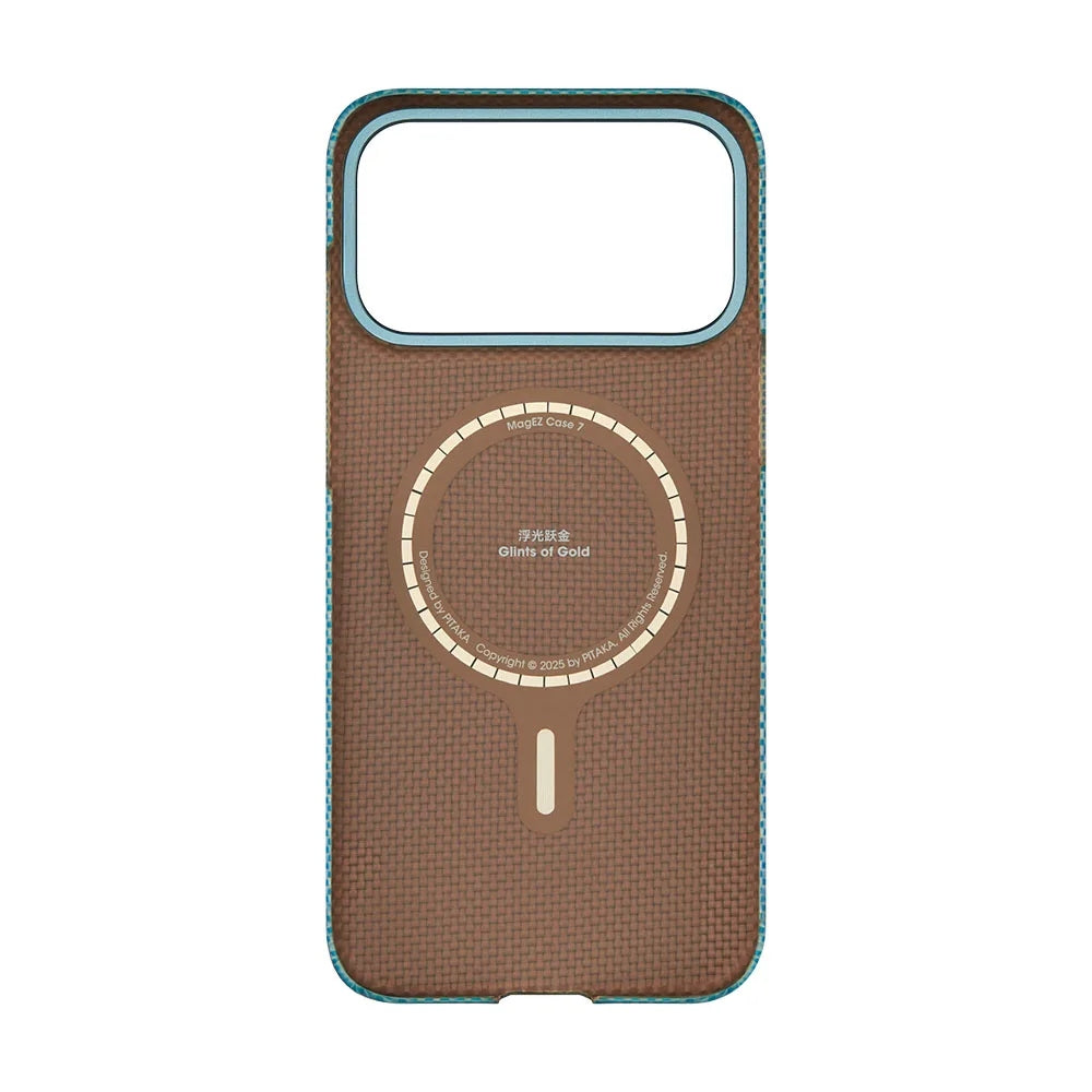 Pitaka Glints of Gold เคสกันกระแทกสำหรับ iPhone 17 / 17 Air / 17 Pro / 17 Pro Max เส้นใยอะรามิดเกรดพรีเมียม