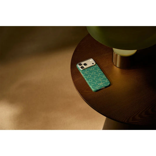 Pitaka Ultra-Slim Case เคสเส้นใยอะรามิดระดับพรีเมียม สำหรับ 17 Pro /17 Pro Max - สี Green/Gold