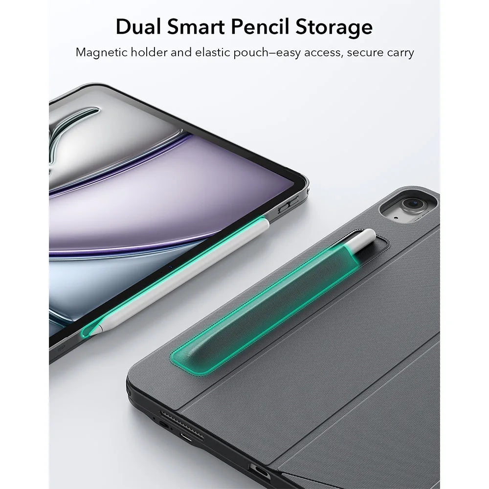 ESR Shift Keyboard Case (Detachable) เคสคีย์บอร์ด สำหรับ iPad Air 13″ ชิป M3/M2 (2nd Gen/2025)