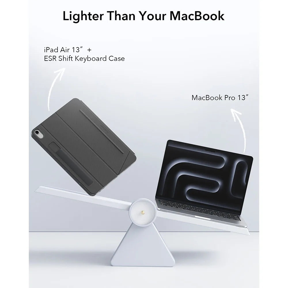 ESR Shift Keyboard Case (Detachable) เคสคีย์บอร์ด สำหรับ iPad Air 13″ ชิป M3/M2 (2nd Gen/2025)