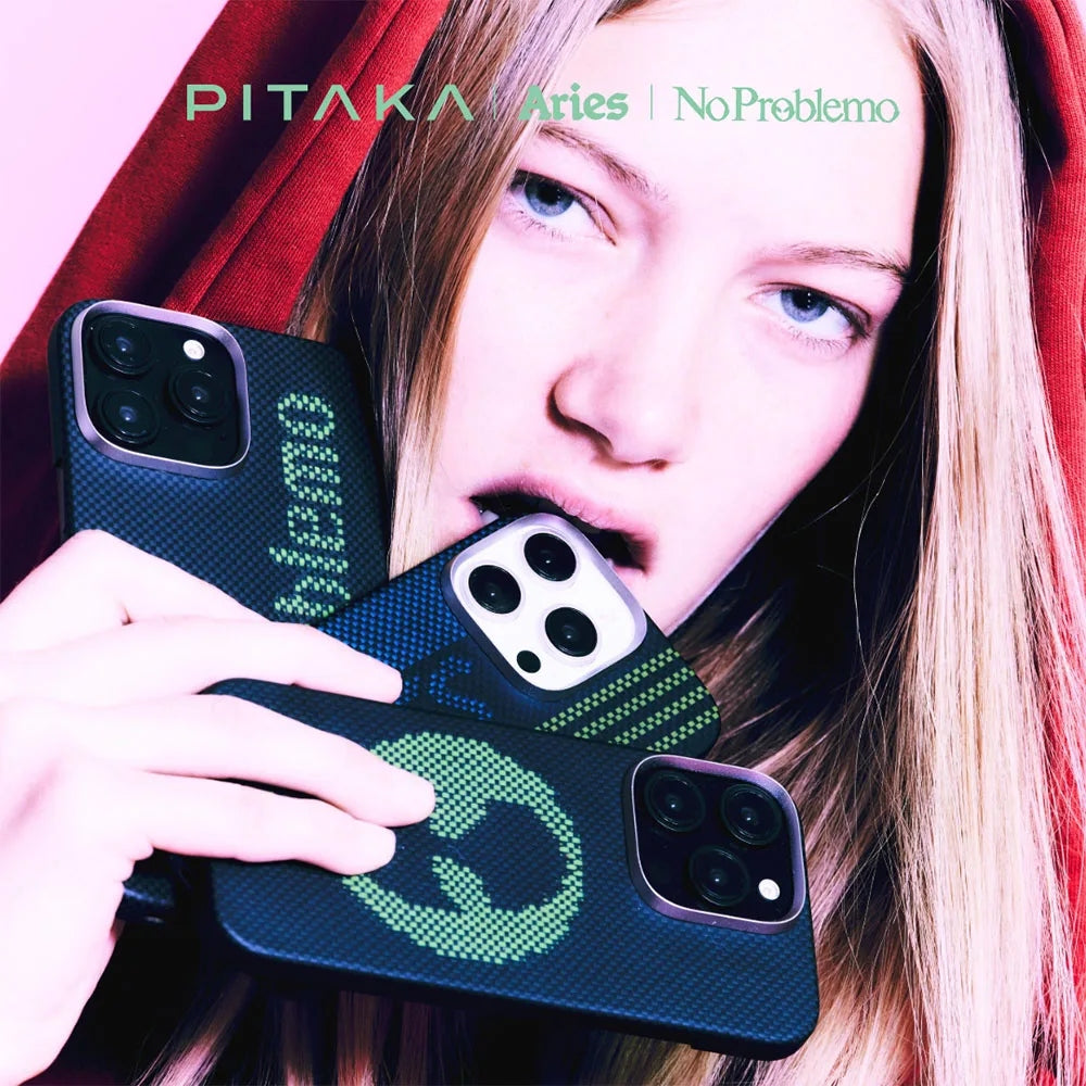 Pitaka Ultra-Slim Case เคสเรืองแสงเส้นใยอะรามิดพรีเมียม สำหรับ 17 Pro /17 Pro Max - สี NoProblemo