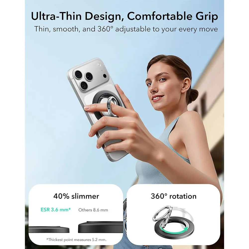 ESR Dual-Side Magnetic Phone Grip Stand 360 ขาตั้งแหวนแม่เหล็ก สี Black
