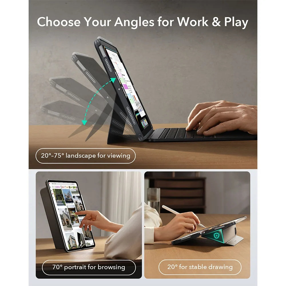 ESR Shift Keyboard Case (Detachable) เคสคีย์บอร์ด สำหรับ iPad Air 13″ ชิป M3/M2 (2nd Gen/2025)