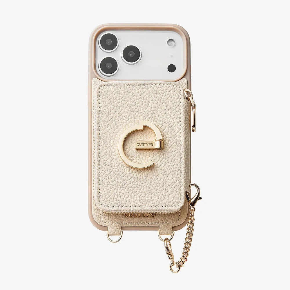 Custype Leather Case with Stand & Round Pouch เคสกันกระแทกสำหรับ iPhone 17 Pro / 17 Pro Max