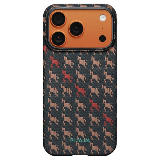 Pitaka Happiness Rides In Edge Case (PitaTap™) เคสสำหรับ 17 Pro /17 Pro Max - สี Ebony