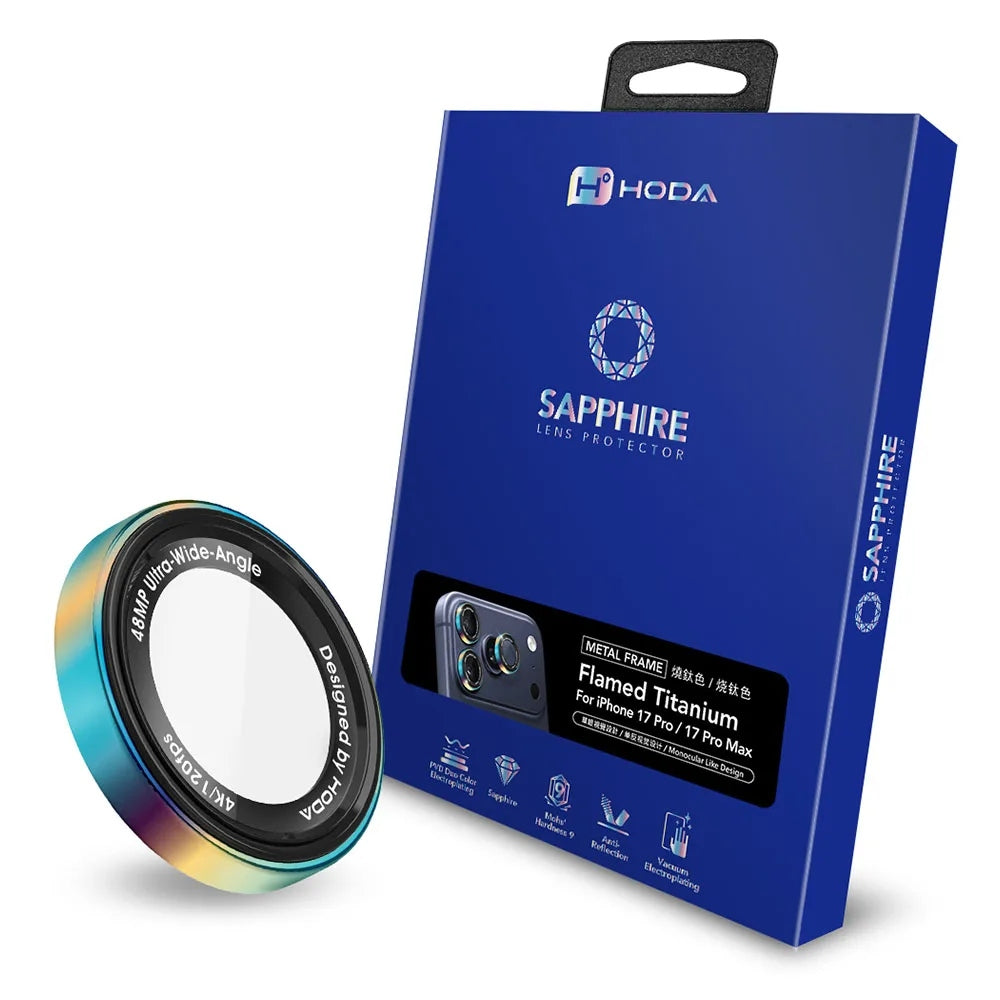 Hoda Sapphire Lens Protector (Monocular) กระจกเลนส์กล้องสำหรับ iPhone 17 Pro / 17 Pro Max/ 16 Pro/ 16 Pro Max
