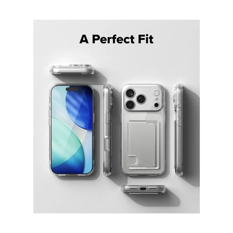 Ringke Fusion Card  เคสกันกระแทกสำหรับ iPhone 17 Pro / 17 Pro Max ด้านหลังมีช่องสำหรับใส่บัตร