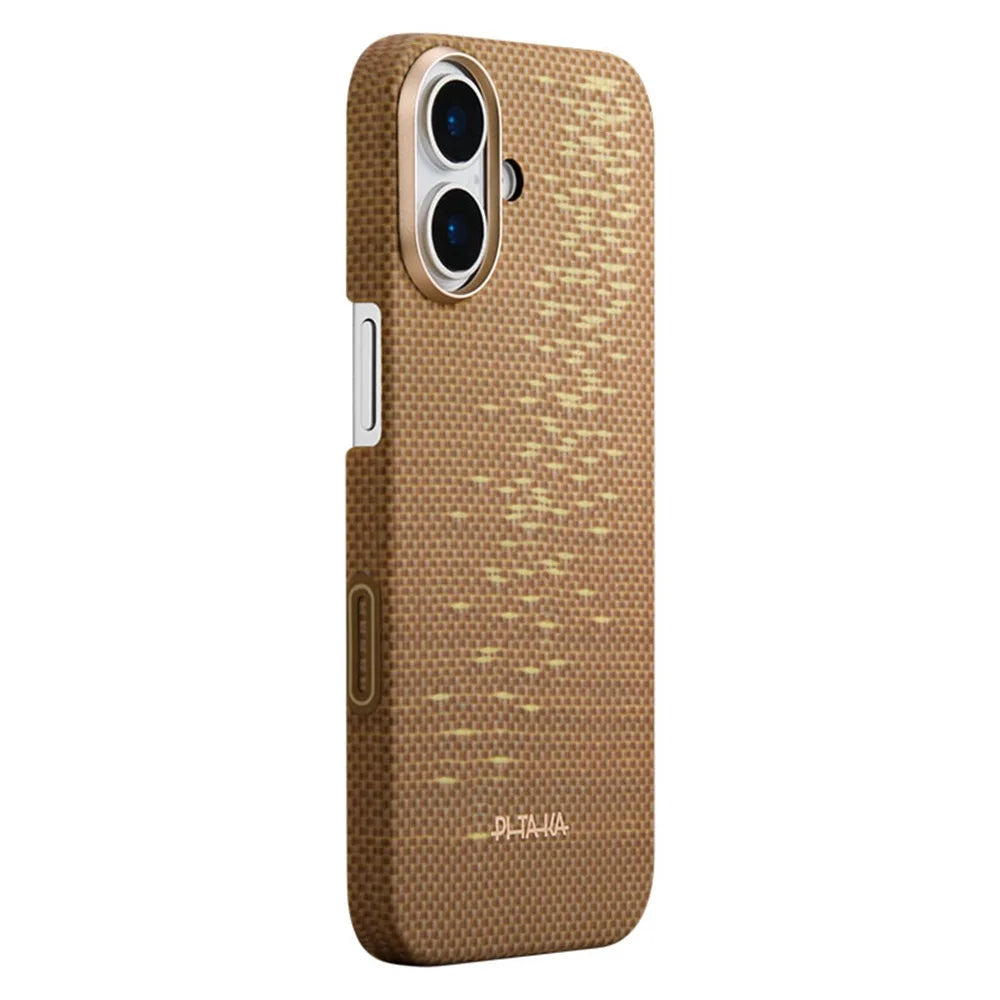 Pitaka Glints of Gold เคสกันกระแทกสำหรับ iPhone 17 / 17 Air / 17 Pro / 17 Pro Max เส้นใยอะรามิดเกรดพรีเมียม