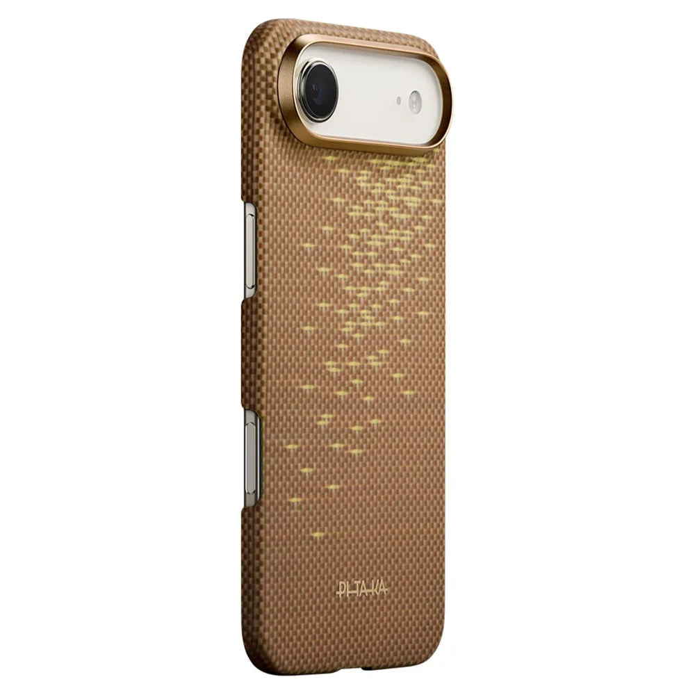 Pitaka Glints of Gold เคสกันกระแทกสำหรับ iPhone 17 / 17 Air / 17 Pro / 17 Pro Max เส้นใยอะรามิดเกรดพรีเมียม
