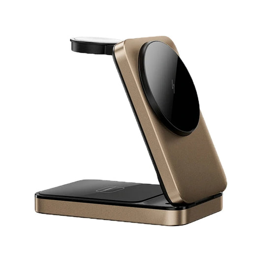 WiWU Triple 3-in-1 Wireless Charger (Wi-W038) แท่นชาร์จไร้สาย สี Gold