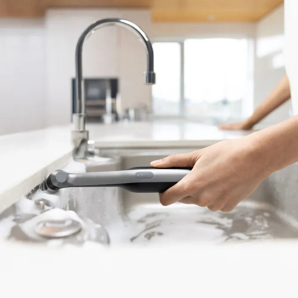 HOTO Wand Cordless Spin Scrubber แปรงขัดไร้สายระบบหมุนพลังสูง กันน้ำ IPX7 หัวแปรงสำรอง 12 ชิ้น