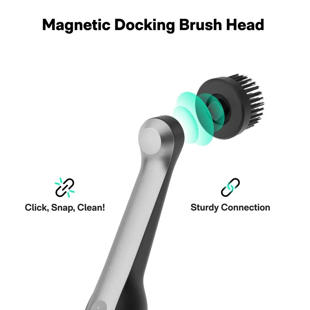 HOTO Wand Cordless Spin Scrubber แปรงขัดไร้สายระบบหมุนพลังสูง กันน้ำ IPX7 หัวแปรงสำรอง 12 ชิ้น